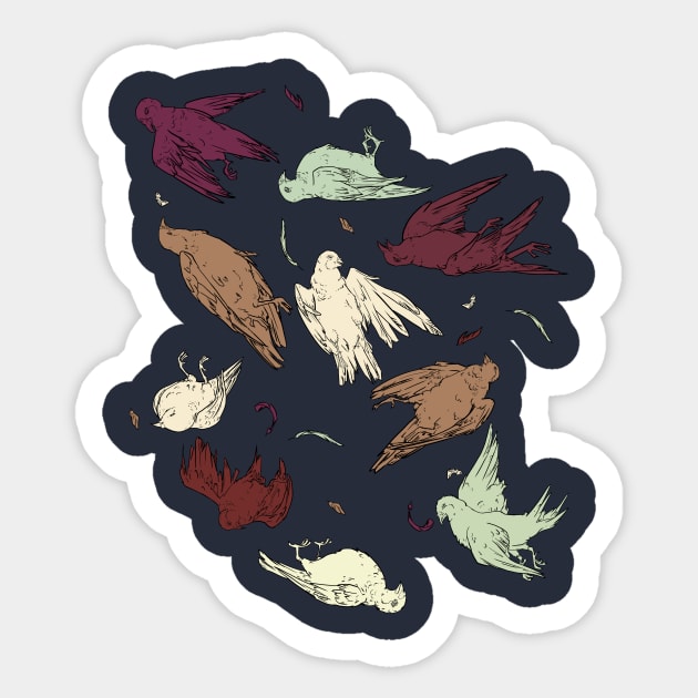 Bunch of dead doves Sticker by ruhefuchs